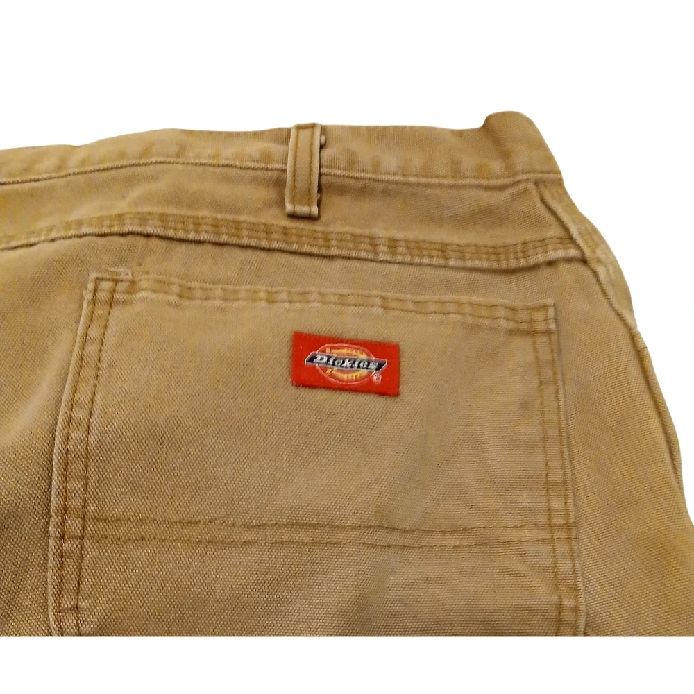 Dickies Mens Carpenter Work Pants 44x30 Relaxed Fit Canvas Cotton~SEE HOLE (Pic)